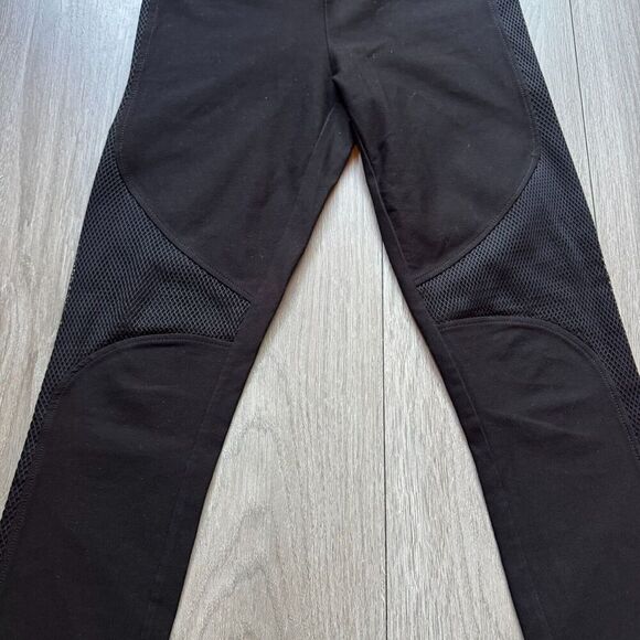 Helmut Lang Black Compress Mesh Dress Pants Legging Women’s Size Small Designer - Picture 10 of 12